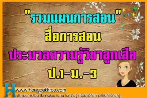 รวมแผนการสอน สื่อการสอน ประมวลความรู้วิชาลูกเสือ ป.1-ม.-3