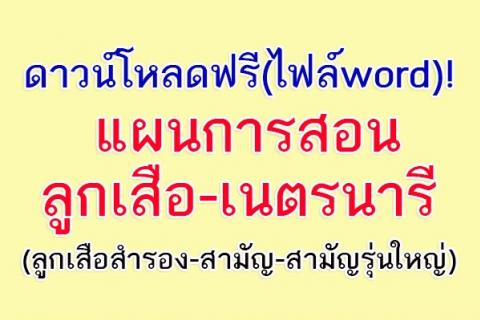 แผนการสอนลูกเสือ-เนตรนารี (สำรอง-สามัญ-สามัญรุ่นใหญ่) (ไฟล์word)! 