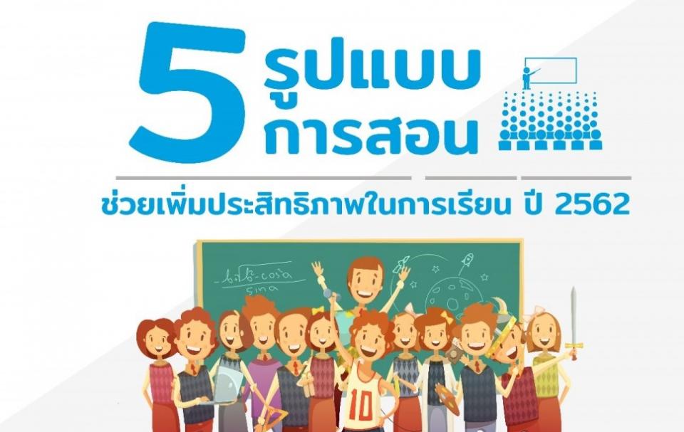 รูปแบบวิธีการสอน: การเพิ่มประสิทธิภาพในการเรียน ปี 2562