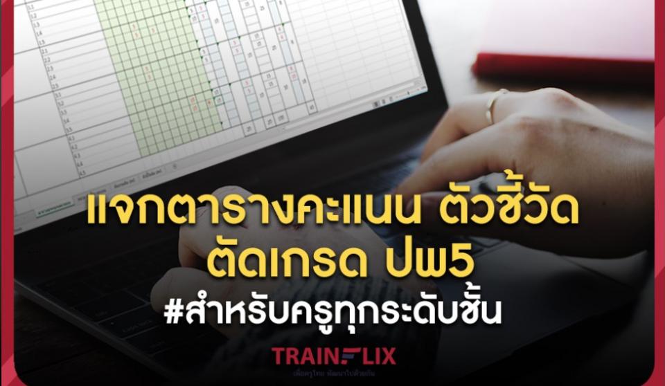 ดาวน์โหลด Excel ตารางคะแนน ตัวชี้วัด ตัดเกรด ปพ5