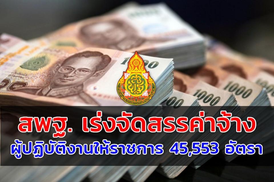 สพฐ. เร่งจัดสรรงบประมาณค่าจ้างผู้ปฏิบัติงาน 45,553 อัตรา และงบสนับสนุนค่าใช้จ่ายการจัดการศึกษา