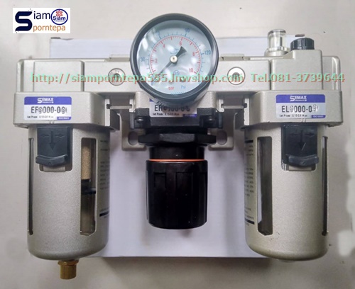 EC3000-02 Semax(emc) Filter Regulator 3 Unit Size 1/4" Manaul ปรับมือ บอดี้ใหญ่ Pressure 0-10 bar(kg/cm2) 150 psi