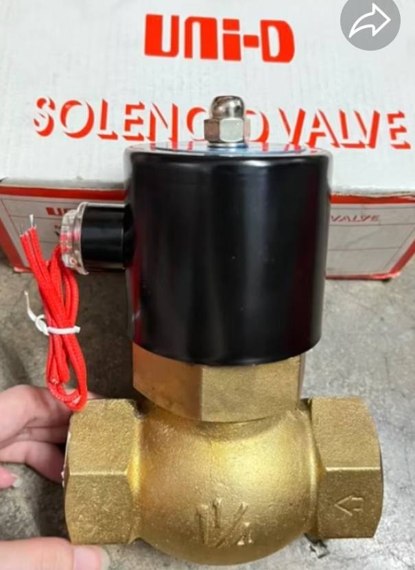 US-10-220V Uni-D Solenoid valve 2/2 size 3/8" ทองเหลือง Pressure 0-15 bar(kg/cm2)