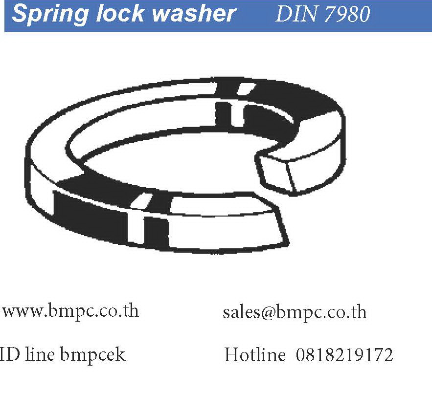 Spring lock washer for screw withcylindrical head, DIN7980