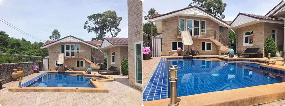 ขายบ้านสวยๆ 2 ชั้น ตกแต่งน่าอยู่ สามารถต่อยอดเป็นธุรกิจบ้านพักพูลวิลล่าได้ ยู่ฝั่งหาดบางเสร่ อ.สัตหีบ จ.ชลบุรี