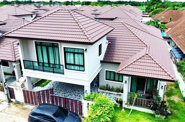 B บ้านเดี่ยวหลังใหญ่ 4 นอน 4 น้ำ 63ตรว.พร้อมเฟอร์ฯ ใกล้ถ.สุขุมวิท The Private3 อ.บ้านฉาง ระยองT.o86-3ol-6l6l