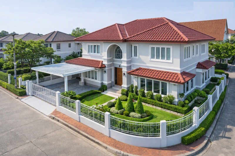 รามอินทรา-วัชรพล สุขาภิบาล 5 ซ.26-32 คฤหาสน์หรูหัวมุมบ้าน 2 ชั้น 4-5นอน ลดจาก120,000 เหลือ 48,999B-M  3 น้ำ  91ตร.ว. พร้อมเฟอร์ฯบิวท์อิน